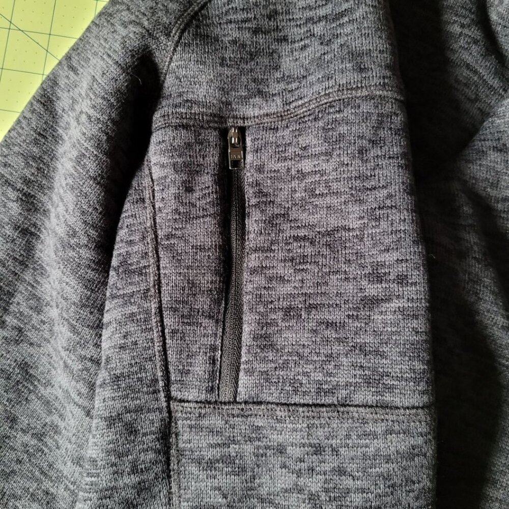 NWOT Lands End Dark Gray Pullover Fleece Top with Zip Neckline Ladies 2X - Picture 4 of 6